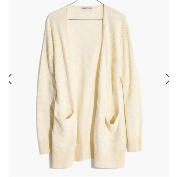 MADEWELL Summer Ryder Cardigan Sweater in Stripe, sz Small - Picture 9 of 13